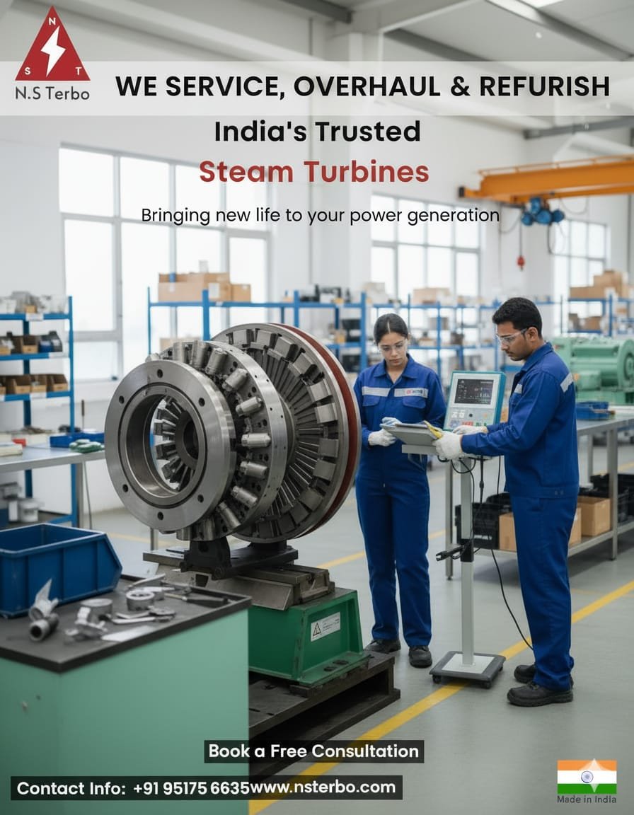 Steam Turbine -Spare Parts Manufacture ,Refurbmishment , Overhauling